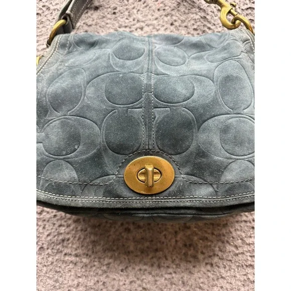 Vintage Coach Legacy 65th Anniversary Collection Suede Flap Shoulder Bag 11138 - Picture 3 of 16